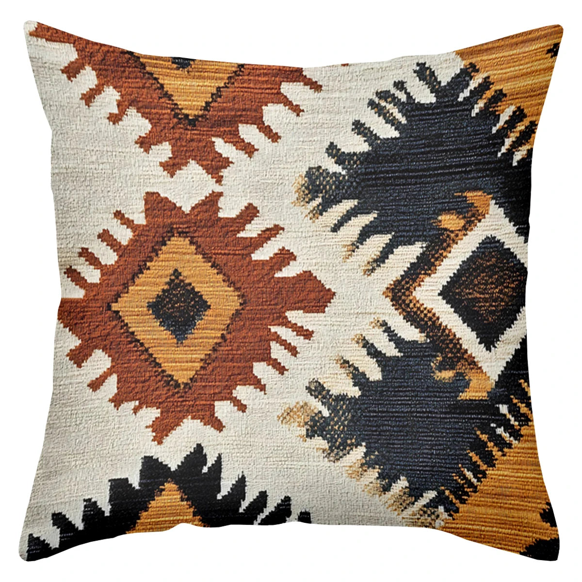 Bohemian Print Decorative Pillow Cover - Glow by Hellen African and Boho Jewelry African Home Decor Cultural Accessories